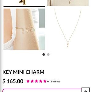 Helen Ficalora white Gold Key Mini Charm